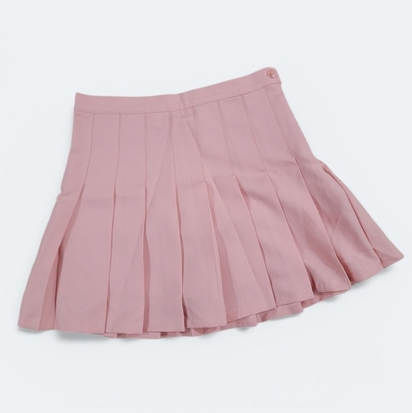 joy shop Dresses & Skirts - Joy Shop Pink Pleated Skater Skirt Built In Shorts Size M Skort